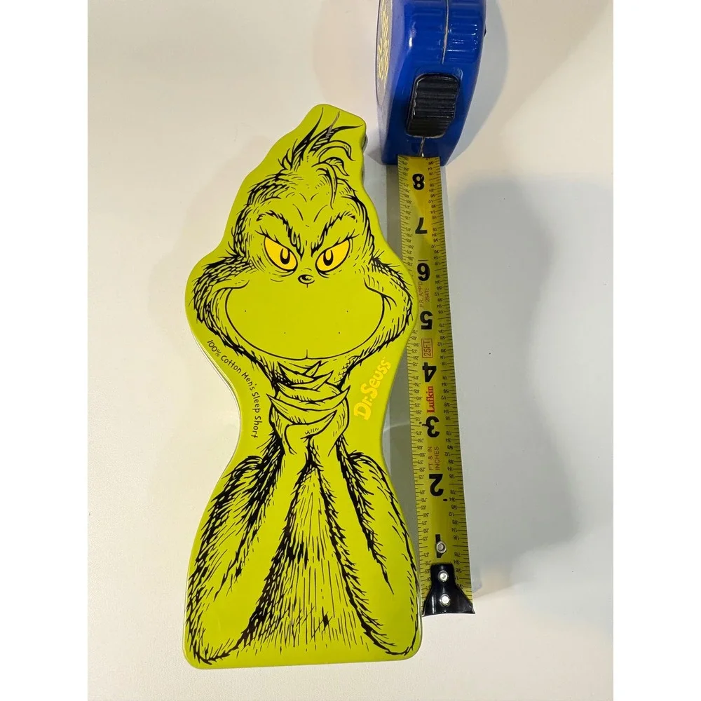 Dr Seuss The Grinch Who Stole Christmas Shaped Metal Storage Tin Green Holiday